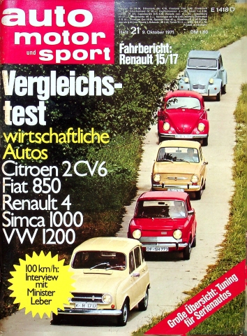 Deckblatt Auto Motor und Sport (21/1971)